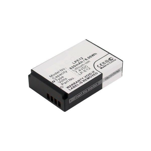 Canon LP-E12 7.4V 820mAh utángyártott akku Li-ion