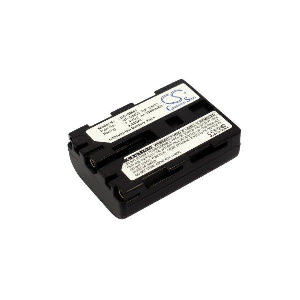 Sony NP-QM51, NP-QM50, NP-QM51 7.4V 1300mAh utángyártott akku Li-ion