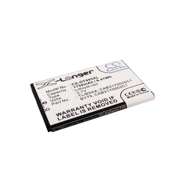 Alcatel BY75, CAB150000SC1, CAB31Y0002C1 3.7VV 1750mAh utángyártott akku
Li-ion