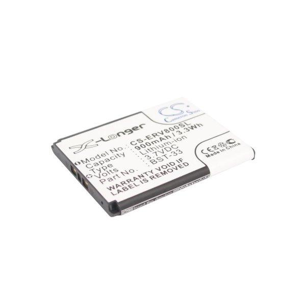 Sony Ericsson BST-33, SEBA01 3.7VV 900mAh utángyártott akku Li-ion