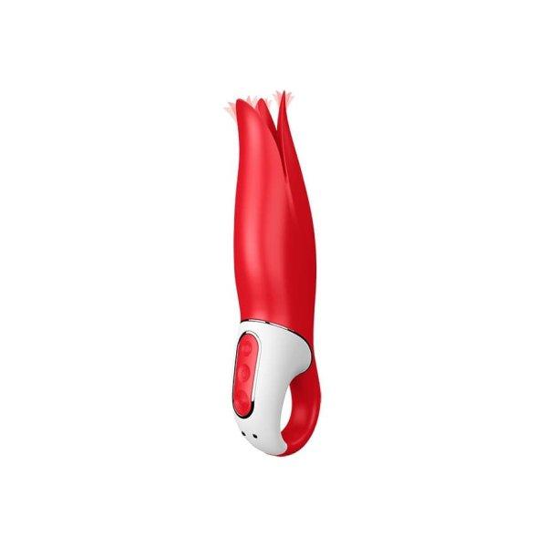 Satisfyer Power Flower - akkus, vízálló vibrátor (piros)