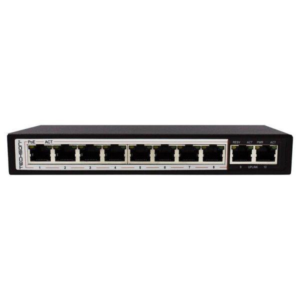 Techson TCS AGP08 2GU 10 portos PoE switch