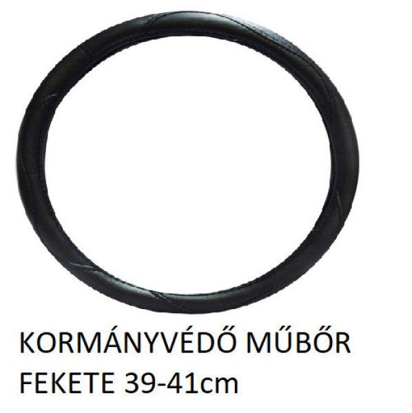 KORMÁNYVÉDŐ MŰBŐR FEKETE 39-41cm