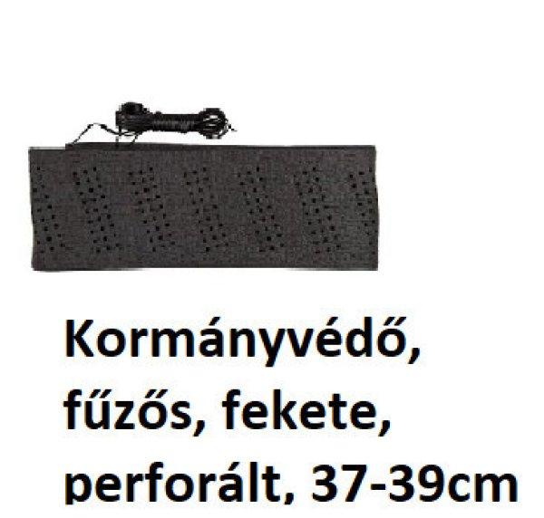 kormányvédő, fűzős, fekete, perforált, 37-39cm