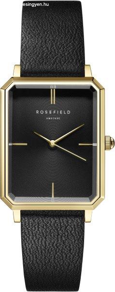 Rosefield The Elles Black Sunray Black Leather Gold OBSBG-O49