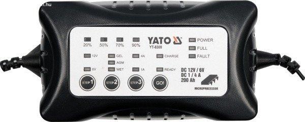 YT-8300 ELEKTRONIKUS AKKUMULÁTORTÖLTŐ AGM START STOP AKKUKHOZ IS SZERSZÁM 