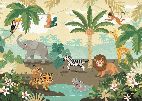 Szafari kisállatokkal tapéta, 350x250 cm, barna - zöld - bézs - JUNGLE
FRIENDS - Butopêa