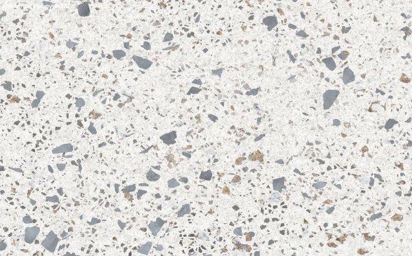 Terrazzo mintás tapéta, 400x250 cm, szürke - kék - BLEUETTE - Butopêa