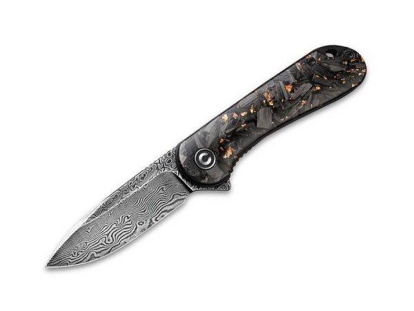 Civivi Elementum C907C-DS3 Copper Shred Carbon Fiber Damascus