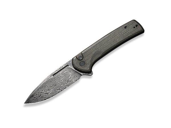 Civivi Conspirator C21006DS-1 Green Micarta Damascus