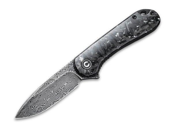 Civivi Elementum C907C-DS2 Silvery Shred Carbon Fiber Damascus kés