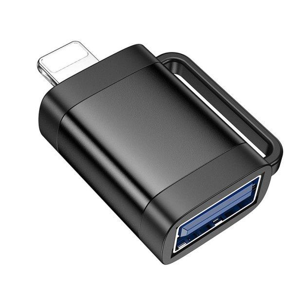 Hoco UA31A adapter Lightning - USB-A OTG - fekete