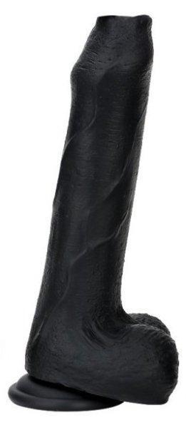 Nopi – prémium szilikon dildó, 16 cm, fekete