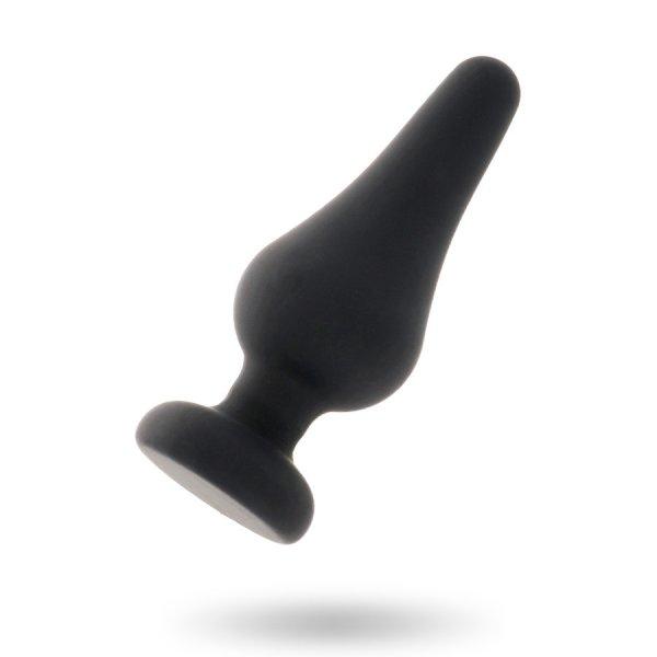 INTENSE - prémium fekete szilikon anál plug 9,8 cm