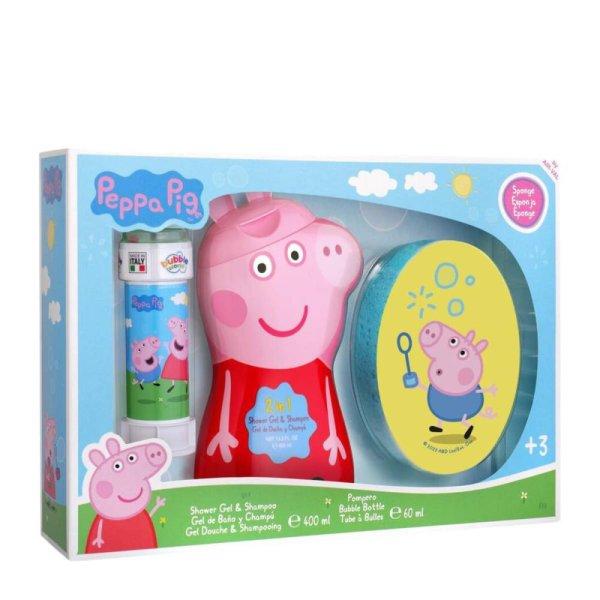 EP Line Peppa Pig - tusfürdő és sampon 2 az 1-ben 400 ml +
mosakodó szivacs + buborékfújó