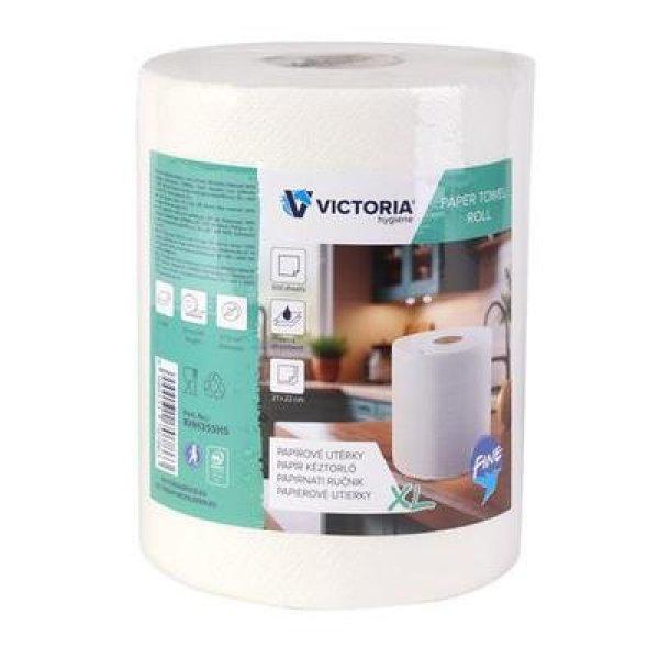 Kéztörlő, tekercses, 2 rétegű, 300 lap, VICTORIA HYGIENE, "Fine
XL"