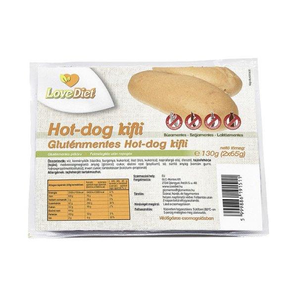 Gluténmentes love diet hot-dog kifli 130g