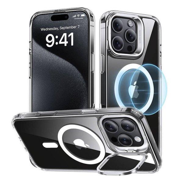 ESR Classic Hybrid (HaloLock) case with stand for iPhone 16 Pro Max
(transparent)