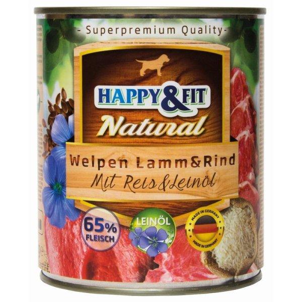 HAPPY&FIT NATURAL DOG KONZERV JUNIOR BáRáNY & MARHA RIZZSEL & LENMAGOLAJJAL
800G