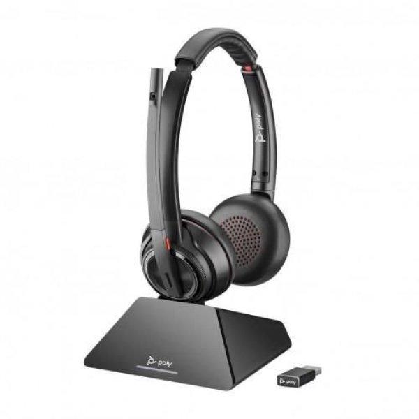 Poly Plantronics Savi 8220 UC USB-A DECT Headset Black