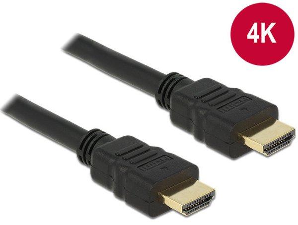 DeLock Cable High Speed HDMI with Ethernet – HDMI A male > HDMI A male 4K
0,5m Black