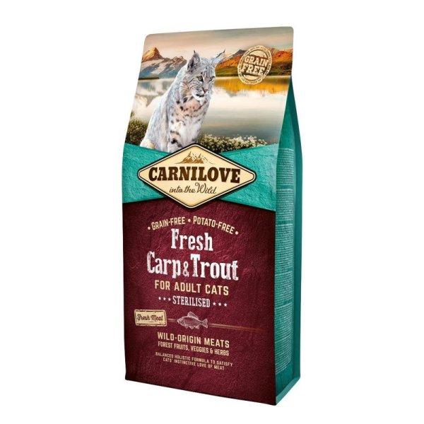 Carnilove Fresh Adult Cat Carp & Trout Sterilised - Ponty és Pisztráng Hússal
6kg