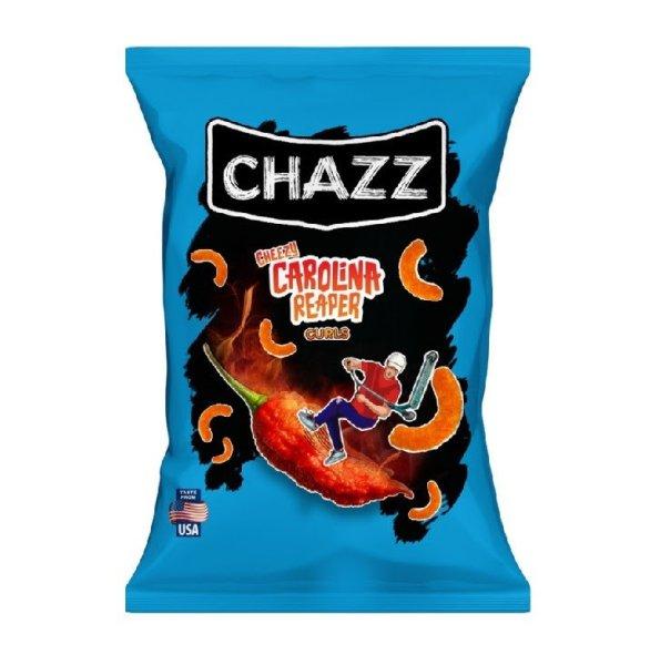 Chazz Crispy Corn Curls Cheezy Carolina Reaper ropogós csípős kukoricachips
100g