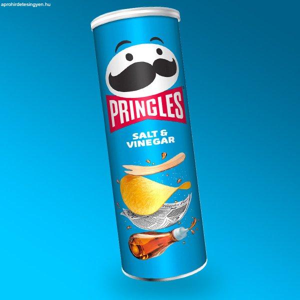 Pringles Salt and Vinegar sós ecetes ízesítésű chips 165g