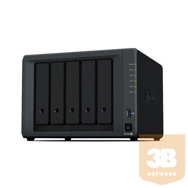 SYNOLOGY NAS 5 Fiókos AMD Ryzen R1600 2x2,6GHz, 8GB DDR4, 4x1GbE, 2xUSB3.2 -
DS1522+