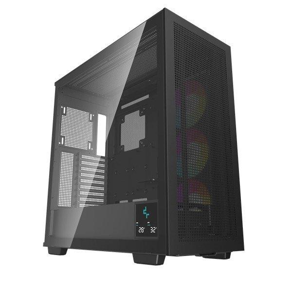 DeepCool Számítógépház - MORPHEUS (fekete, moduláris, 1x420mm
ventilátor,Mini-ITX /M-ATX /ATX /E-ATX, 4xUSB3.0, 1xUSB-C)