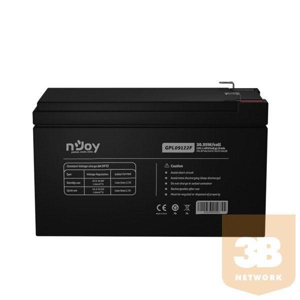 NJOY Szünetmentes Akkumulátor - GPL09122F (12V/9Ah, Long-life, T2/F2, zárt,
gondozás mentes, AGM)