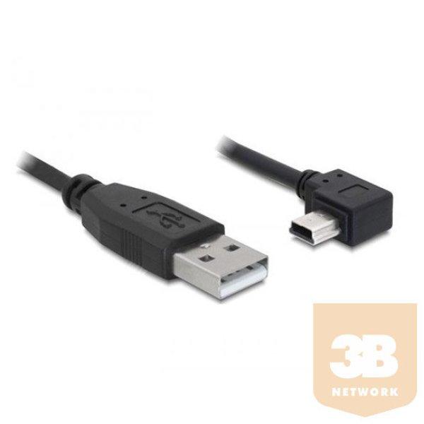 KAB Delock 82681 USB 2.0 A apa - USB miniB 5pin elfordított apa átalakító
kábel - 1m