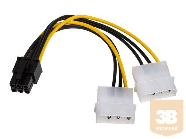 AKY AK-CA-13 Akyga Adapter 2x Molex / PCI-Express 6pin 15cm AK-CA-13