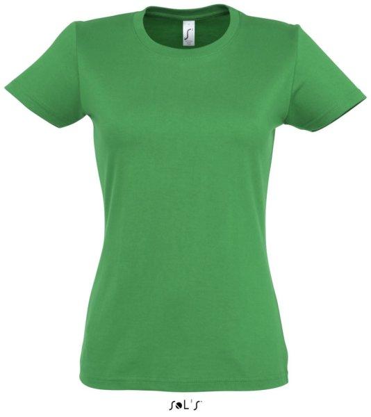 Női IMPERIAL környakú rövid ujjú pamut póló, SOL'S SO11502, Kelly
Green-2XL