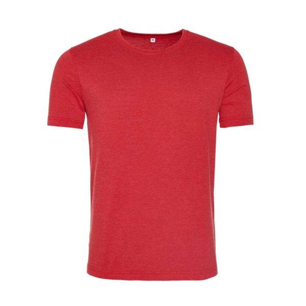 JT099 mosott hatású unisex rövid ujjú póló Just Ts, Washed Fire Red-XL