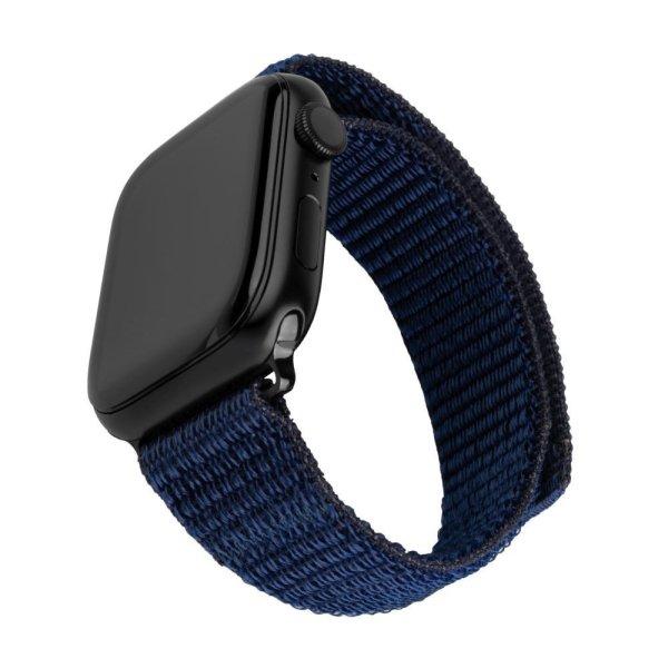 FIXED nylon sportos óraszíj Apple Watch 38/40/41mm-es okosórához,
sötétkék FIXNST2-436-DBL