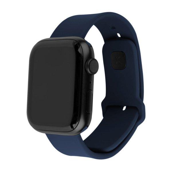 FIXED szilikon sportos óraszíj Apple Watch 38/40/41mm-es okosórákhoz, kék