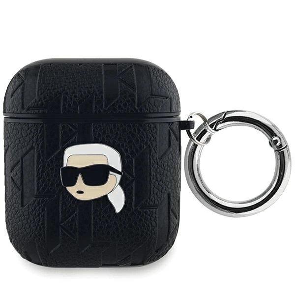 Karl Lagerfeld Monogram Karl Head tok AirPods 1/2 - fekete