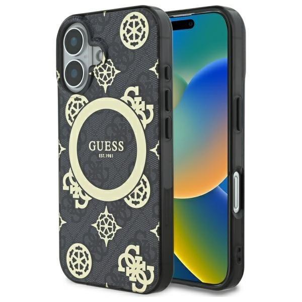 Guess GUHMP16SH4PYEEK IML Peony On 4G Background MagSafe keménytok iPhone 16 -
fekete
