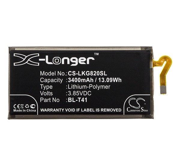 CAMERON SINO Li-Polymer akku (3.85V/3400mAh, LG BL-T41 kompatibilis) FEKETE LG
G8 ThinQ (G820Q), V40 ThinQ (LM-V405)