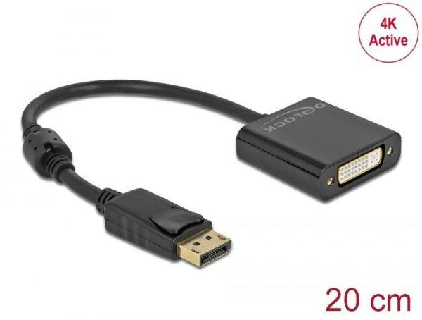 DeLock Displayport 1.2 male > DVI-I (Dual Link) (24+5) female 4K Active
Adapter Black