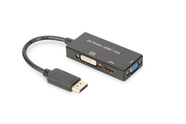 Assmann DisplayPort converter cable, DP - HDMI+DVI+VGA