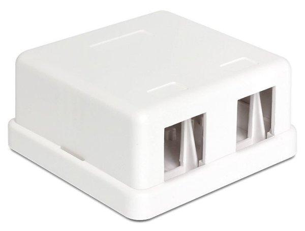 DeLock Keystone Surface Mounted Box 2 Port