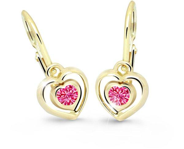 Cutie Jewellery Gyermek szív fülbevaló C2752-10-X-1 fukszia