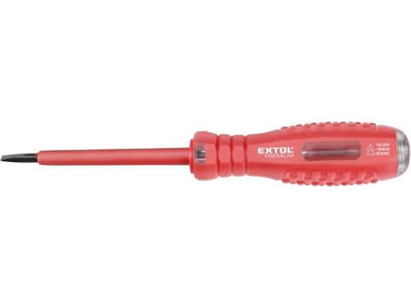 EXTOL PREMIUM fáziskereső, 80-250V, 160mm, lapos hegyű, CE