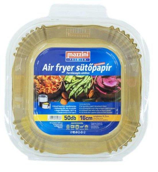 Sütőpapír, szilikonos, Air Fryer készülékhez, szögletes, 16 cm, 50 db,
MAZZINI "Premium"