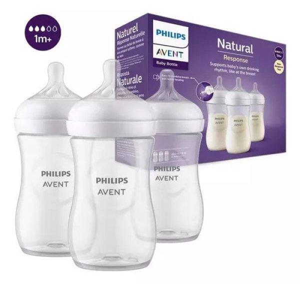 Philips AVENT Natural Response cumisüveg 260 ml, 1hó+ 3db