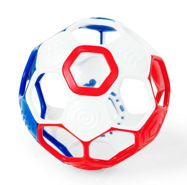 Bright Starts Oball RATTLE GOALS™ 10 cm - Red, White & Blue 0hó+