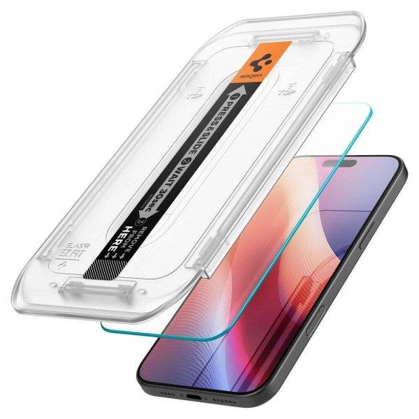 Spigen Glas.tR ”EZ FIT” üvegfólia felhelyezést segítő kerettel iPhone
16 Pro