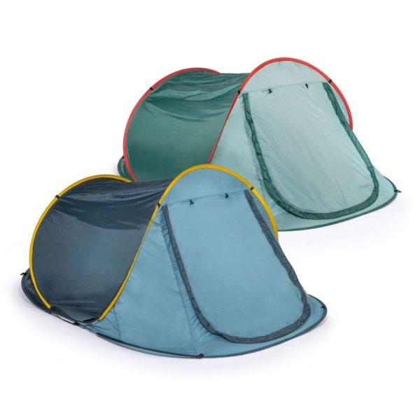 Adventuridge duplarétegű 240 x 155 x 105 cm kétszemélyes Pop-Up sátor,
fesztiválsátor rovarhálóval